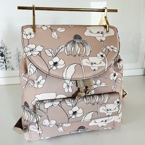 M2malletier Flower Print Mini Leather Backpack